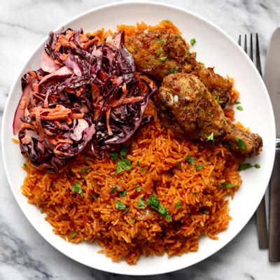 Ghanaian Jollof rice and chicken with coleslaw | Metro