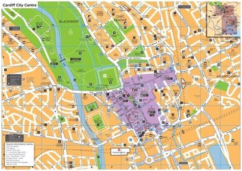 Cardiff City Centre Map