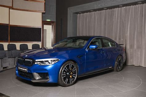 Marina Bay Blue Metallic M5 Gets M Performance Parts and Schnitzer Wing