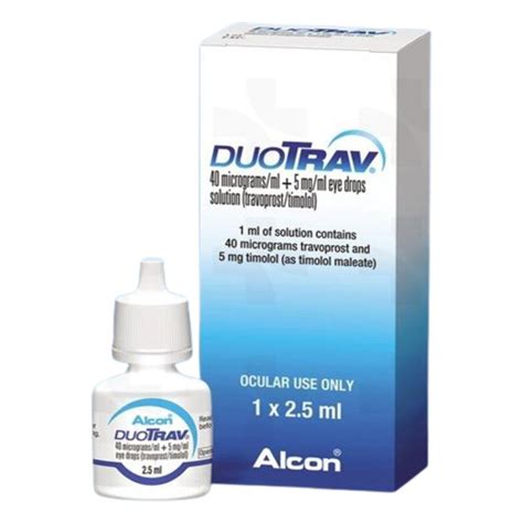 DuoTrav Eye Drops - Travoprost And Timolol, 2.5ml- Asset Pharmacy