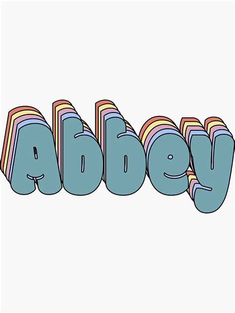 "Abbey Name " Sticker for Sale by ashleymanheim | Redbubble