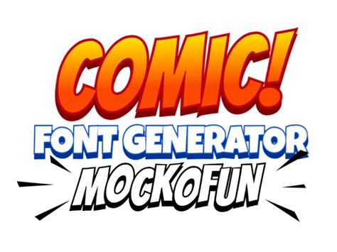 Comic Font Generator - MockoFUN