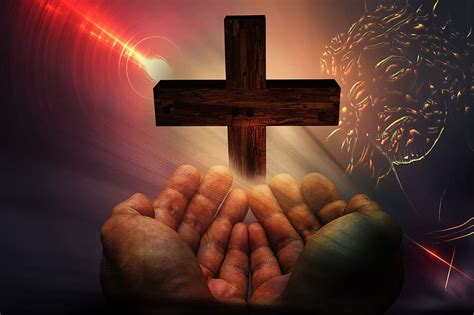 HD wallpaper: cross, hands, god, jesus, religion, faith, pray, prayer ...