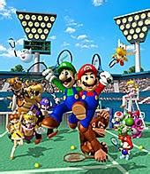 Mario Tennis 64 (Nintendo 64) Artwork including characters, advertising ...