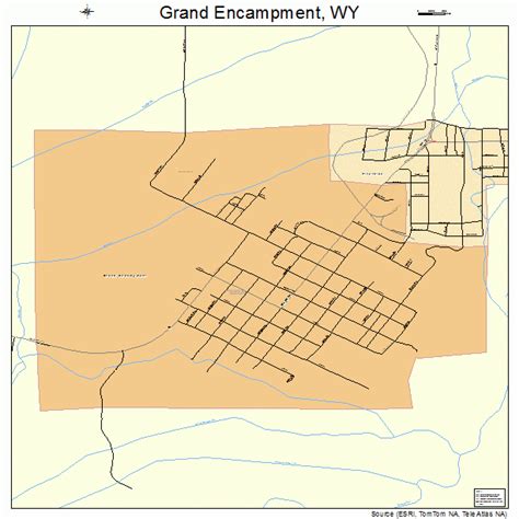 Grand Encampment Wyoming Street Map 5632650