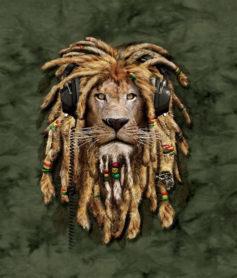 Rasta Lion Digital Art by David Penfound - Pixels