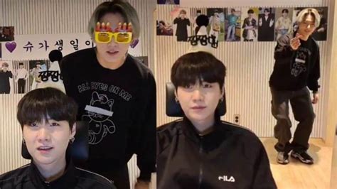 BTS: Suga celebrates birthday with VLive, Jungkook gatecrashes it ...