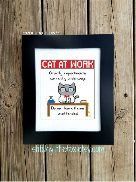 Funny Cross Stitch Pattern Cat Cross Stitch Don't Leave | Etsy