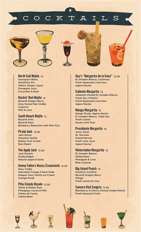 Cocktail Menu | Drink Menu Design