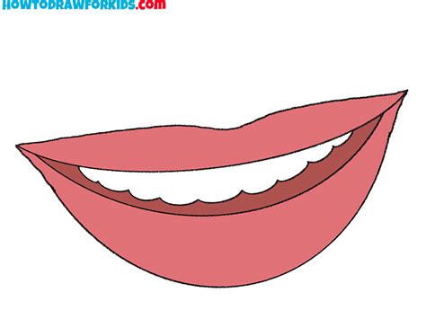 How to Draw Smiling Lips - Easy Drawing Tutorial For Kids