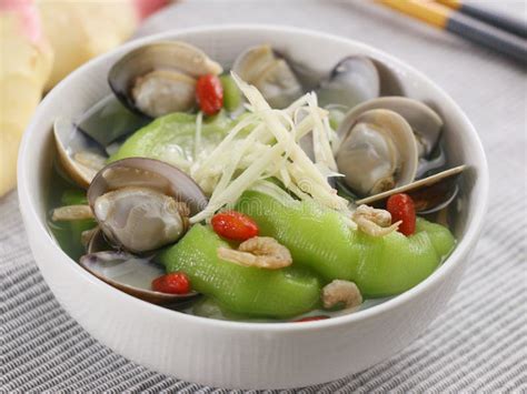 Soup with sea cucumber stock image. Image of rice, vegetable - 15237565