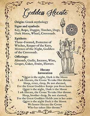 Add this information about Goddess Hecate to your Book of Shadows ...