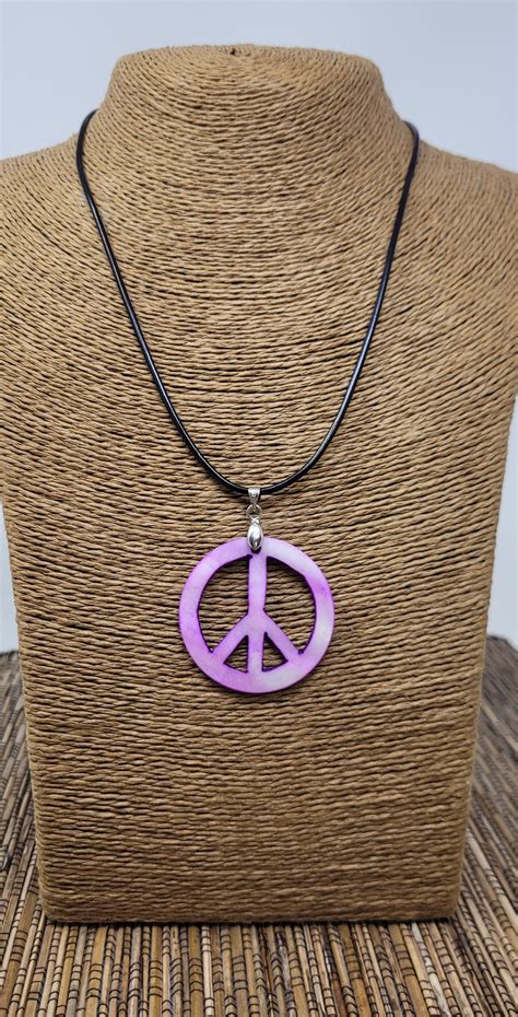 Peace Necklace Peace Sign Necklace Peace Symbol Necklace - Etsy