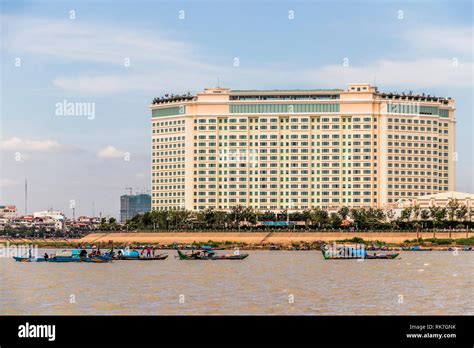 Boats on Mekong river Phnom Penh Cambodia Stock Photo - Alamy