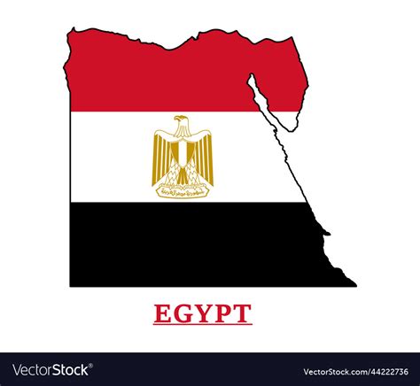 Egypt national flag map Royalty Free Vector Image