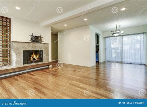 Apartment Empty Living Room Interior Stock Image - Image of estate ...