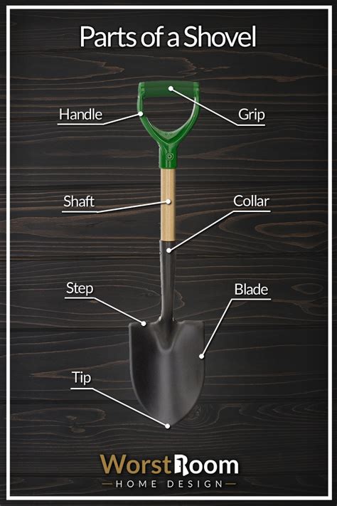 7 Parts of a Shovel: Shovel Anatomy Diagrammed - Worst Room