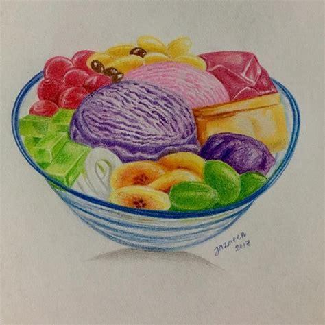 Halo-halo colored pencil drawing | Colored pencil drawing, 30 day ...