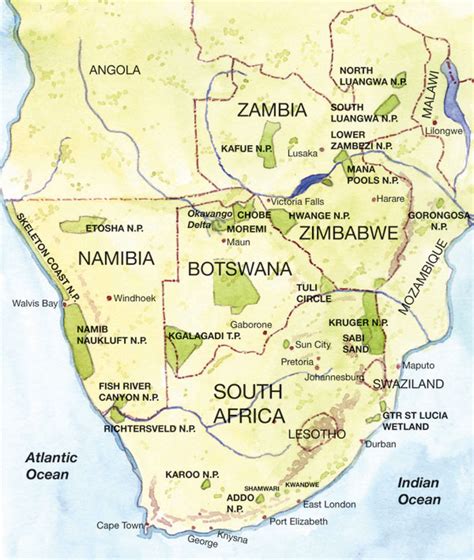 Southern Africa Map Pictures