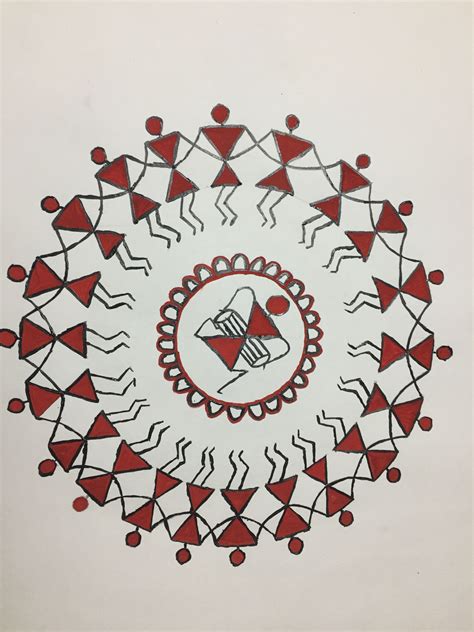 Warli painting || easy warli painting|| warli with white background ...