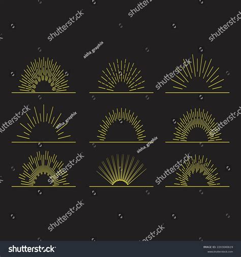 Sun Rays Vector Art Illustration Stock Vector (Royalty Free) 2203040619 ...