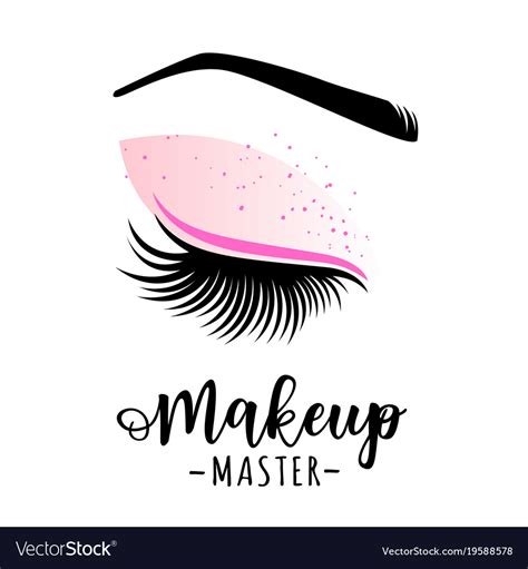 Makeup master logo Royalty Free Vector Image - VectorStock