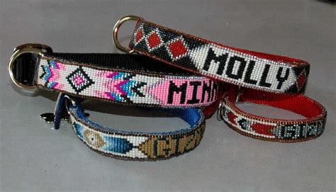 Hand beaded dog collars