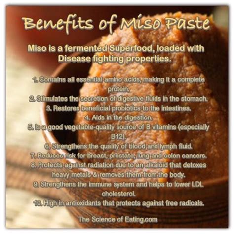 Benefits of Miso paste Nutrition Chart, Vegan Nutrition, Nutrition ...