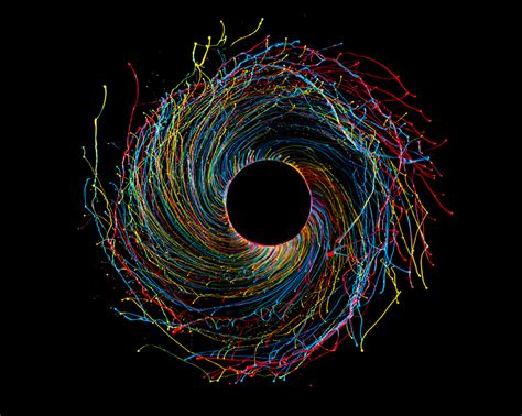 fabian oefner: black hole - paint modeled by centripetal force