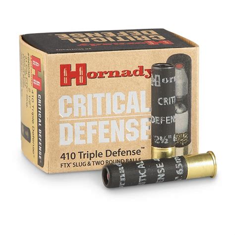 Hornady Triple Defense .410 Gauge 2 1/2 in Centerfire Shotgun Slugs ...