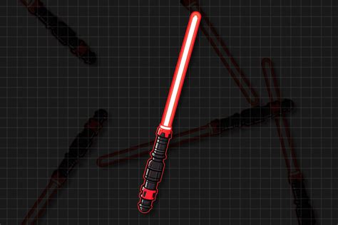 🔴 Cartoon Red Sith Lightsaber Sticker | Free PNG Download - Wallpapers Clan