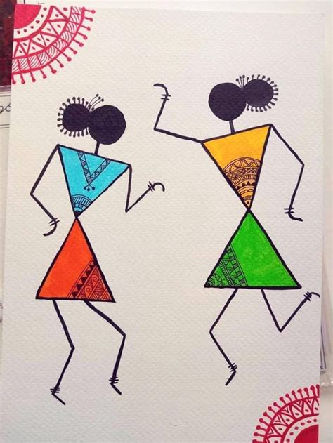 Drawing Warli Painting Easy - Goimages Ville