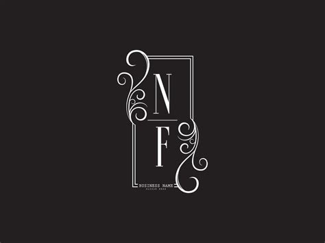 Beautiful NF Luxury Logo, New Nf fn Black White Letter Logo Design ...