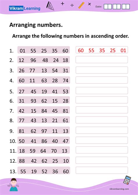 Download arranging numbers in ascending order, and descending order ...