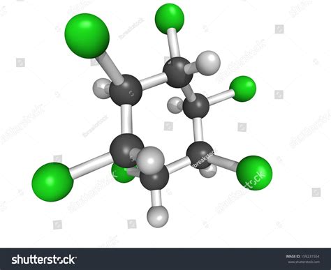 Chemical Structure Lindane Toxic Insecticide Pharmaceutical Stock ...