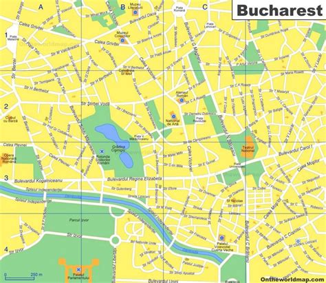 Bucharest Tourist Map - Ontheworldmap.com