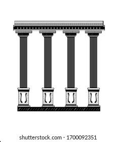 Column Drawing Architect Element Isolated On Stock Illustration ...