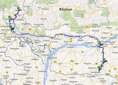 Map Of Guwahati And Shillong