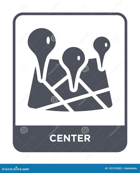 Center Icon in Trendy Design Style. Center Icon Isolated on White ...