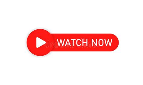 Watch Now Button. Watch Online Stream. Vector EPS 10 Stock Vector ...