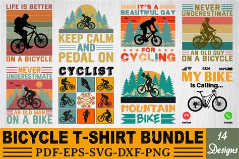 Bicycle T-Shirt Bundle Graphic by Thecraftable · Creative Fabrica