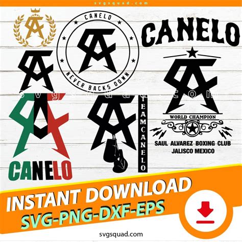 Canelo Alvarez SVG Files PNG Bundle, Team Canelo Svg, Mexican Boxer