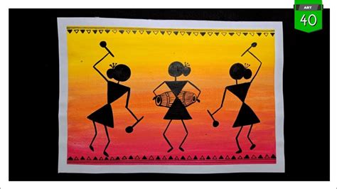 Simple Art Ideas Warli Painting Tutorial For Beginners, 58% OFF