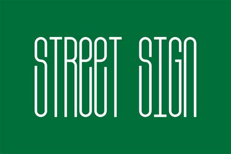 Street Sign Font Free Download - FreeFontDL