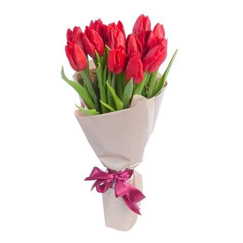 Online Red Color Tulips Bouquet in Manila | Buy 15 Red Color Tulips in ...