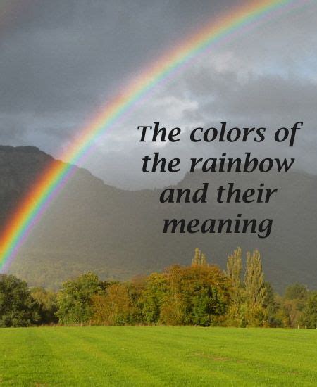 The colors of the rainbow and their meaning. | Color psychology ...