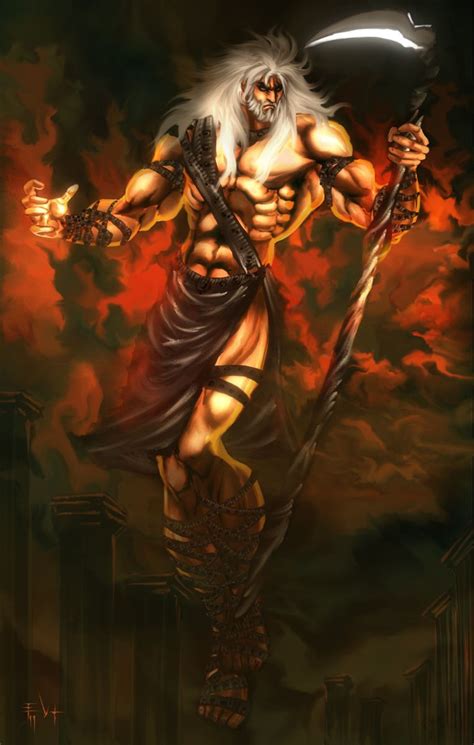 Cronus was usually depicted with a sickle or scythe, which was also the ...