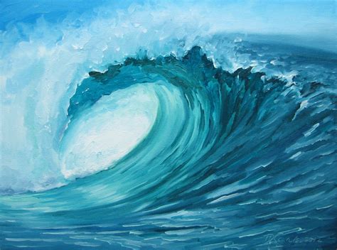 Daina Scarola, Ocean Art Studio: Craving Liquid ~ Curling Wave Series