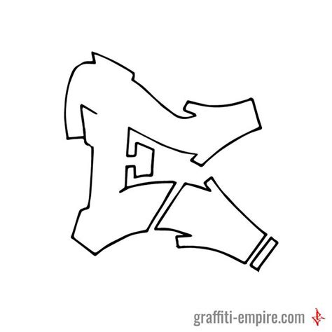 E Graffiti Letter Drawing Tutorial