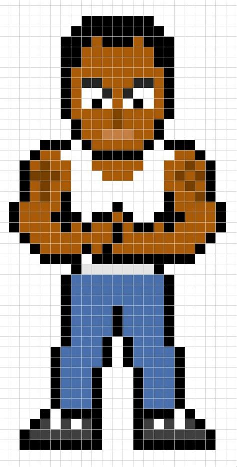 Carl Johnson "CJ"(GTA SA) - Pixel Art | Dibujos en cuadricula, Dibujos ...